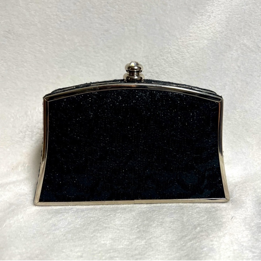 Jeanne Lottie Designer Handbag/Clutch Canadian Designers Black/Silver Elegance